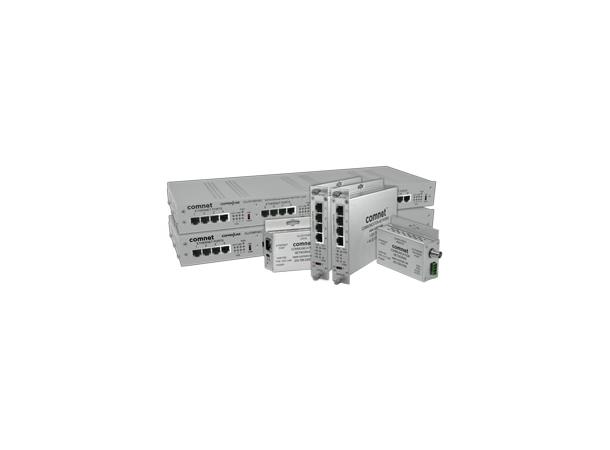 Single Channel Ethernet over Coax remote Pass-Through PoE, 10/100Mbps, Industrial